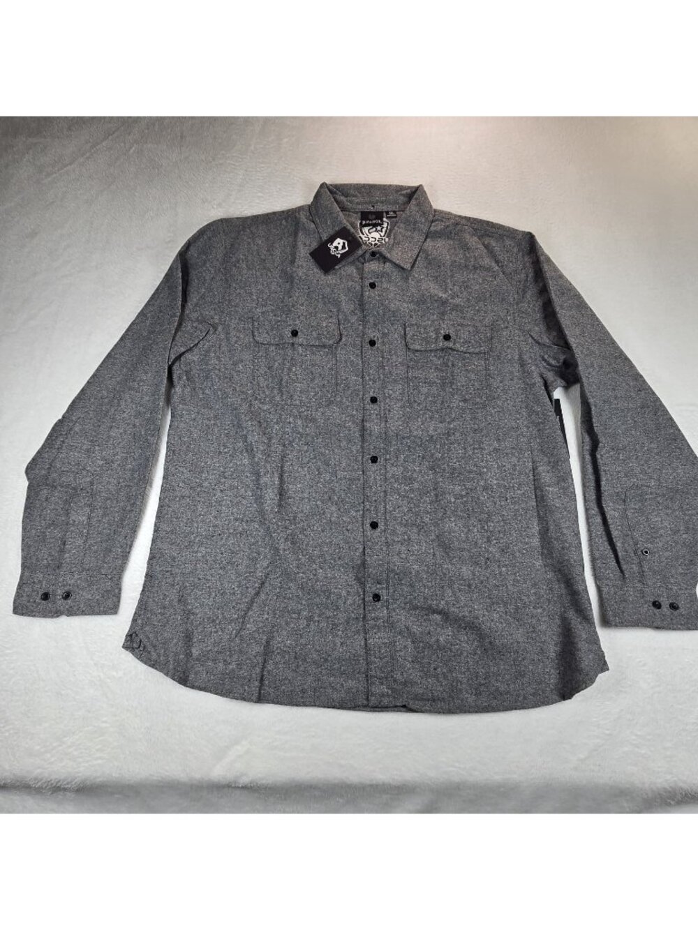 NWT USCCA Embroidered Burnside Gray Long Sleeve Button Down Shirt Men's Size 2XL